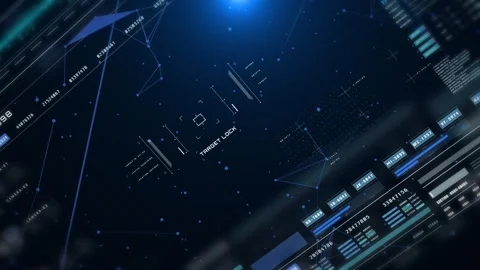 Technology digital futuristic cyberspace data network structure concept Video stock 335941018