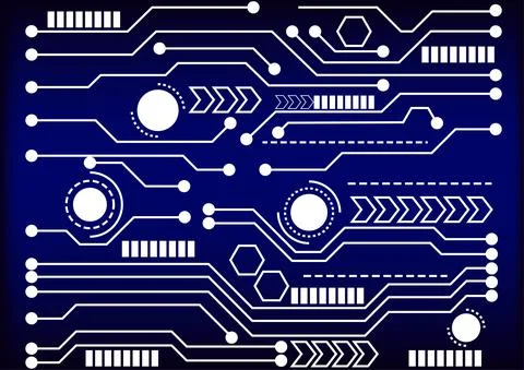 Technology digital line circuit of technology mainboard background vector Stock Illustration