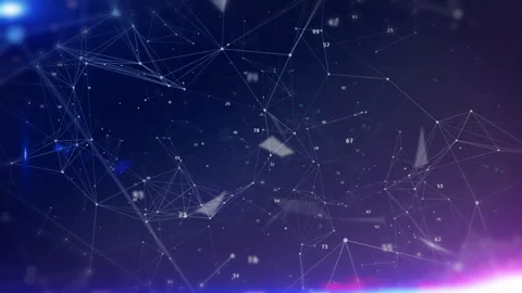 Technology digital line corner structure cyber data network connection concept. Stock Footage 252019042