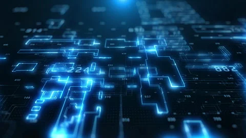 Technology digital line corner structure cyber data network connection concept Vídeo Stock 330277733