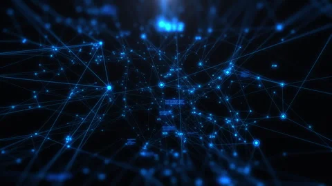 Technology digital line corner structure cyber data network connection concept Vídeo Stock 330714734