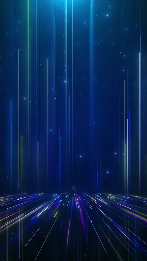 Technology Digital Matrix, Metaverse Futuristic Abstract Lines form hologram Stock Footage 314200932