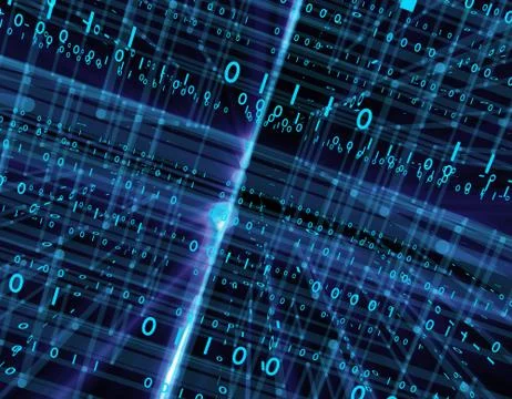 Technology digital matrix, network data transmission and storage Stock Illustration