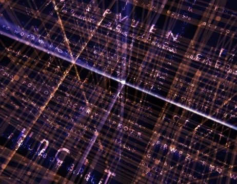 Technology digital matrix, network data transmission and storage Stock Illustration