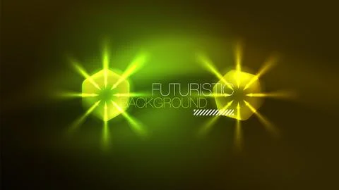 Technology Digital Neon Abstract Background, Abstract Hexagons, Digital 스톡 일러스트
