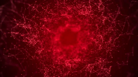 Technology Digital Network Line and Dots Connection. Cyberspace Abstract Stock-Footage 153729680