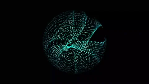 Technology digital particle line wave background. vd 1836 Stock Footage 186324828