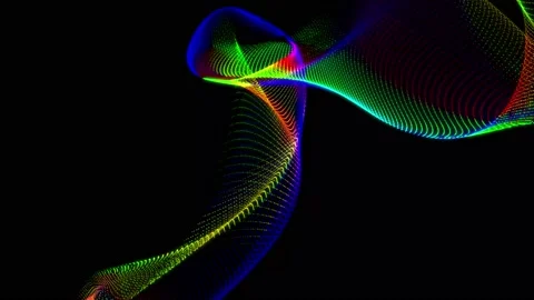 Technology digital particle line wave background. vd 1934 Stock Footage 201348327