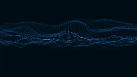 Technology digital particle line wave background. vd 54 Stock Footage 205981751