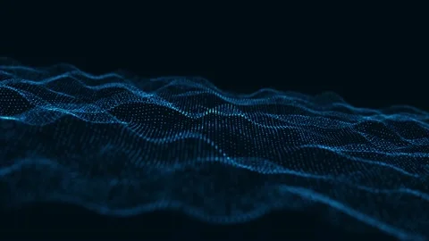 Technology digital particle line wave background. vd 57 Stock Footage 205981888