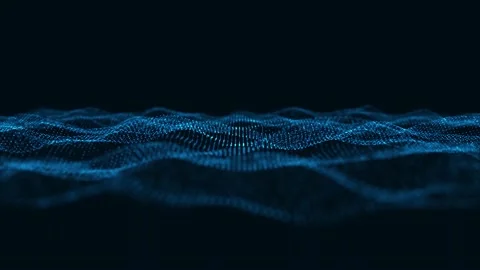 Technology digital particle line wave background. vd 59 Stock Footage 205981894