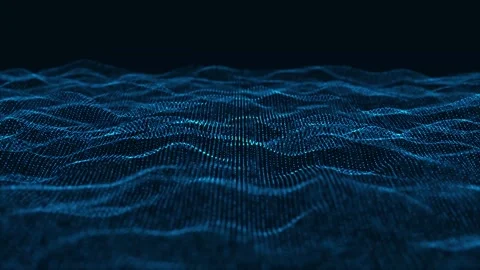 Technology digital particle line wave background. vd 60 Stock Footage 205982036