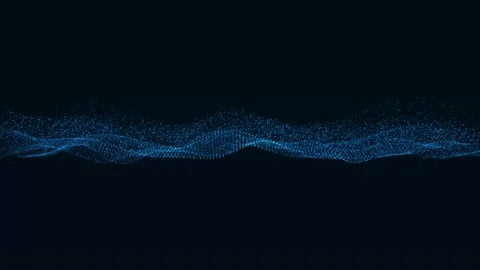 Technology digital particle line wave background. vd 73 Stock Footage 205982500