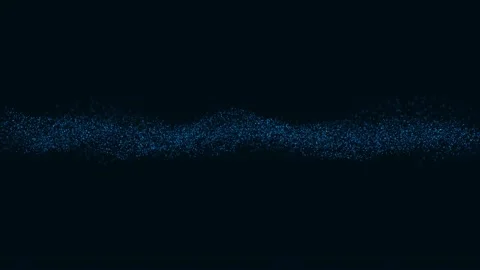 Technology digital particle line wave background. vd 72 Stock Footage 205982501