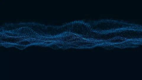 Technology digital particle line wave background. vd 76 Stock Footage 205982690