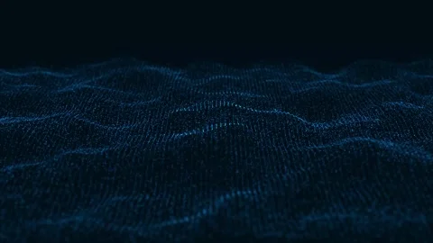 Technology digital particle line wave background. vd 77 Stock Footage 205982693