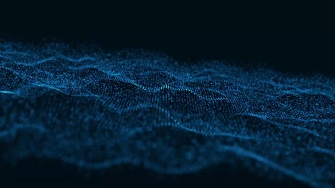 Technology digital particle line wave background. vd 79 Stock Footage 205982823