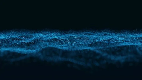 Technology digital particle line wave background. vd 81 Stock Footage 205982827