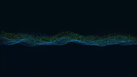 Technology digital particle line wave background. vd 86 Stock Footage 205983053