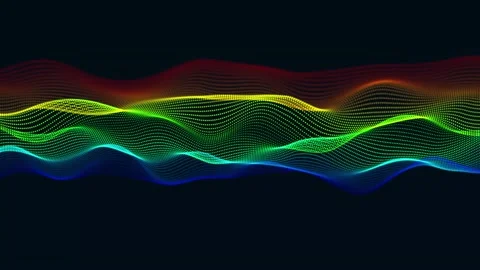 Technology digital particle line wave background. vd 98 Stock Footage 205983663