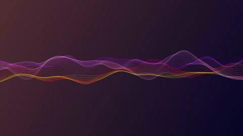 Technology digital particle line wave background. vd 2 Stock Footage 205987060