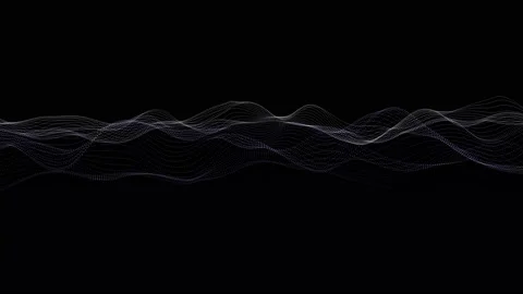 Technology digital particle line wave background. vd 3 Stock Footage 205987299