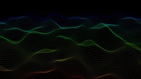 Technology digital particle line wave background. vd 6 Stock Footage 205987426