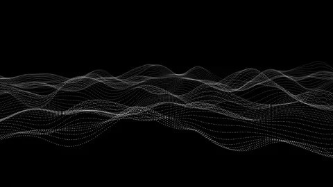 Technology digital particle line wave background. vd 9 Stock Footage 205987688