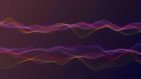 Technology digital particle line wave background. vd 12 Stock Footage 205987810