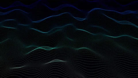 Technology digital particle line wave background. vd 18 Stock Footage 205988328