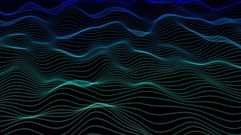 Technology digital particle line wave background. vd 21 Stock Footage 205988465