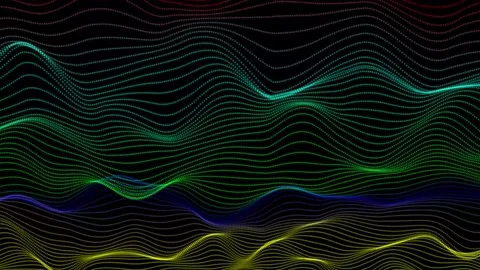 Technology digital particle line wave background. vd 20 Stock Footage 205988469