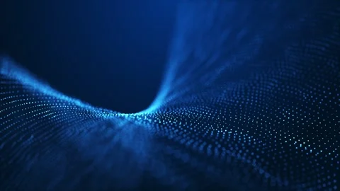 Technology digital particles blue 4K background Stock Footage 274420435