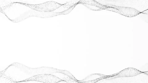 Technology digital particles flow, empty in the middle white loop background Stock Footage 274417696