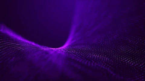 Technology digital particles purple 4K background Stock Footage 274420297