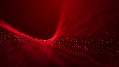 Technology digital particles red 4K background Stock Footage 274420365