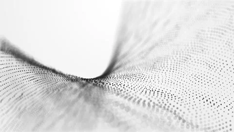 Technology digital particles white 4K background Stock Footage 274419857