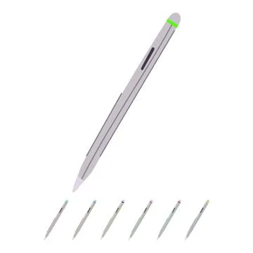 Technology digital pen vector cartoon graphic Illustrazione stock