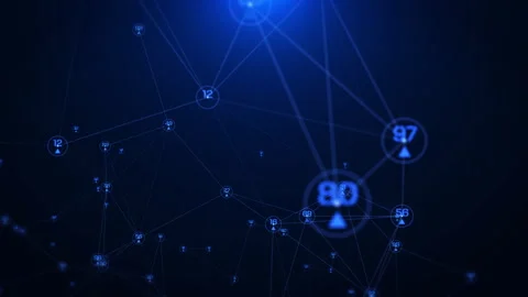 Technology digital stream line structure cyber data network connection 4K motion Stock Footage 267872881