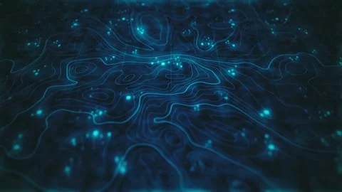 Technology Digital Topographic Landscape Background Stock Footage 246686221