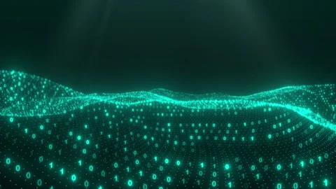 Technology Digital Wave Background Concept Stock Footage 339159379