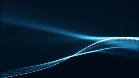 Technology digital wave background concept. Illustrazione stock