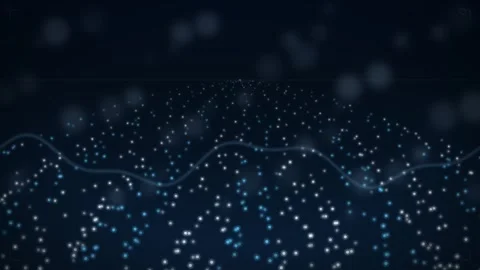 Technology Digital Wave Dots Glowing Particles Background 库存影片 344056735