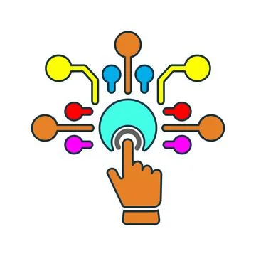 Technology, digitization icon. Stock Illustration