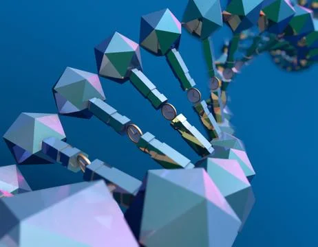 Technology DNA and clock, accumulation of time Illustrazione stock