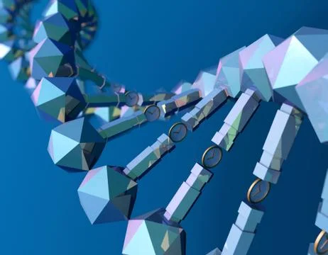 Technology DNA and clock, accumulation of time Illustrazione stock