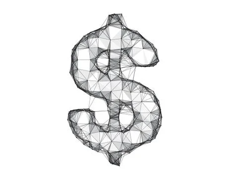 Technology dollar line texture, internet data transmission Stockillustratie