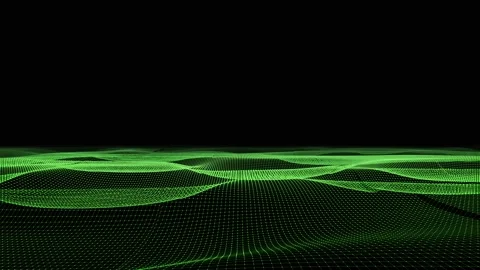 Technology dot line wave motion animated Stock Footage 223385348