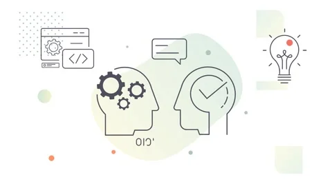 Technology Driven Mindset for Application Development and viable Business Sol Stock Footage 329389942