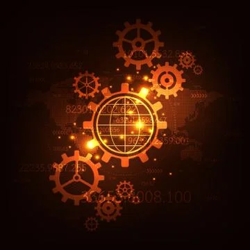 Technology is driving the world into the future. Stock Illustration